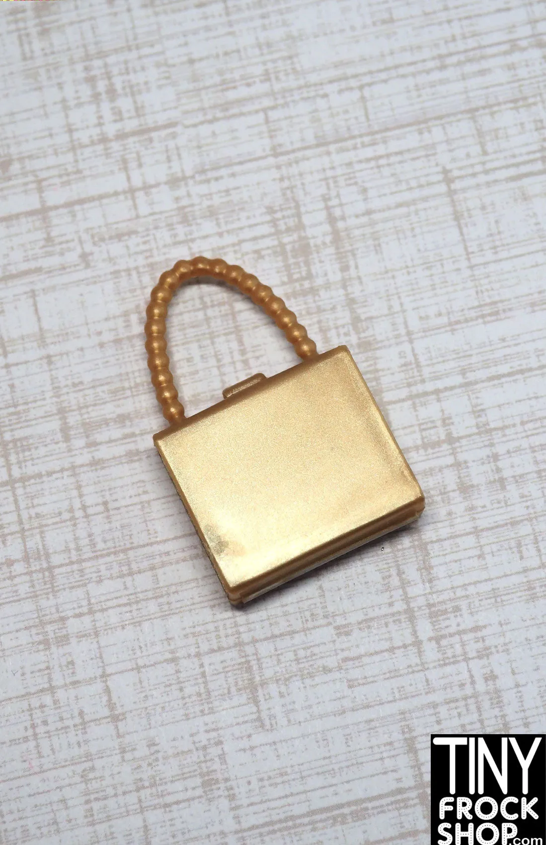 12" Fashion Doll Gold Square Handbag