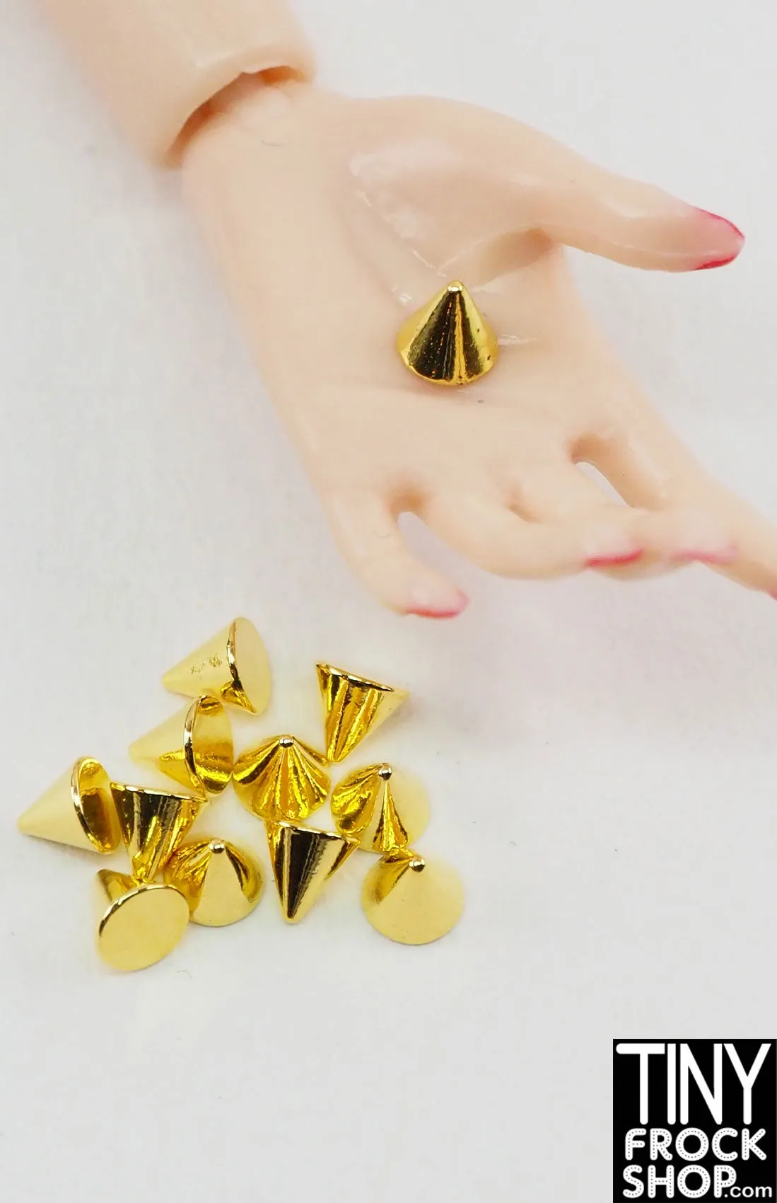 12" Fashion Doll Mini Metal Punk Cone Spike Rivets - More Sizes