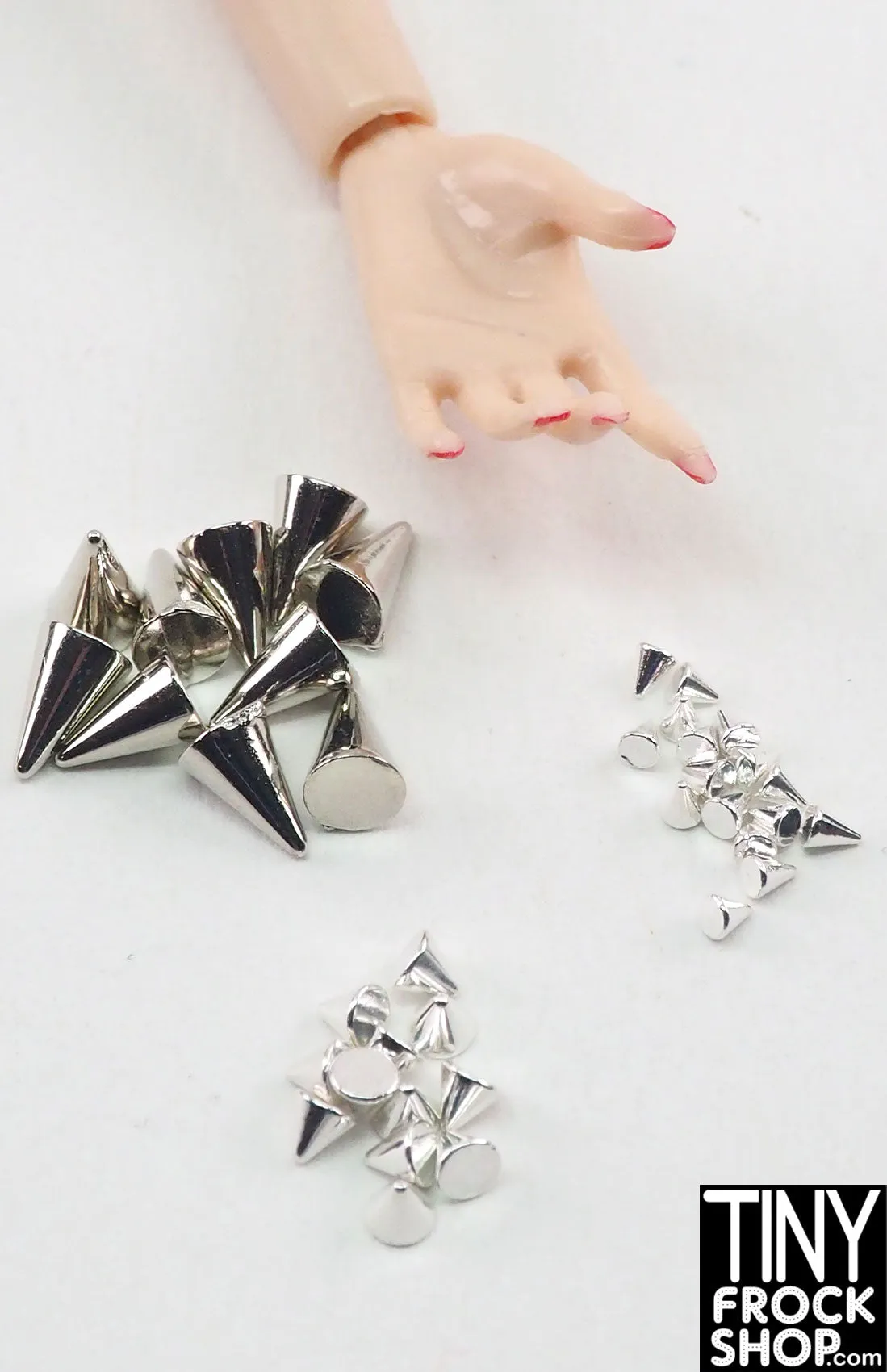 12" Fashion Doll Mini Metal Punk Cone Spike Rivets - More Sizes