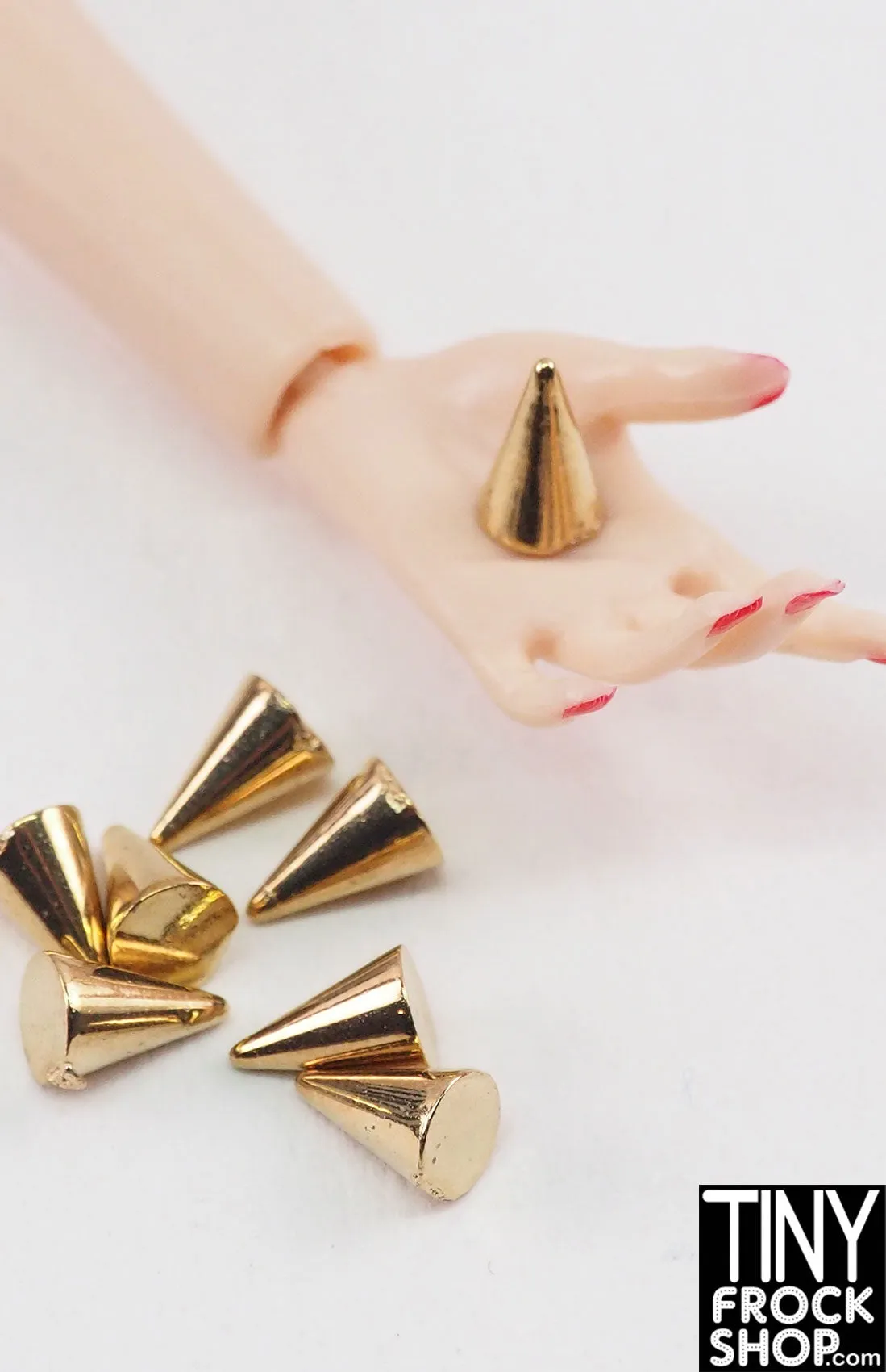 12" Fashion Doll Mini Metal Punk Cone Spike Rivets - More Sizes