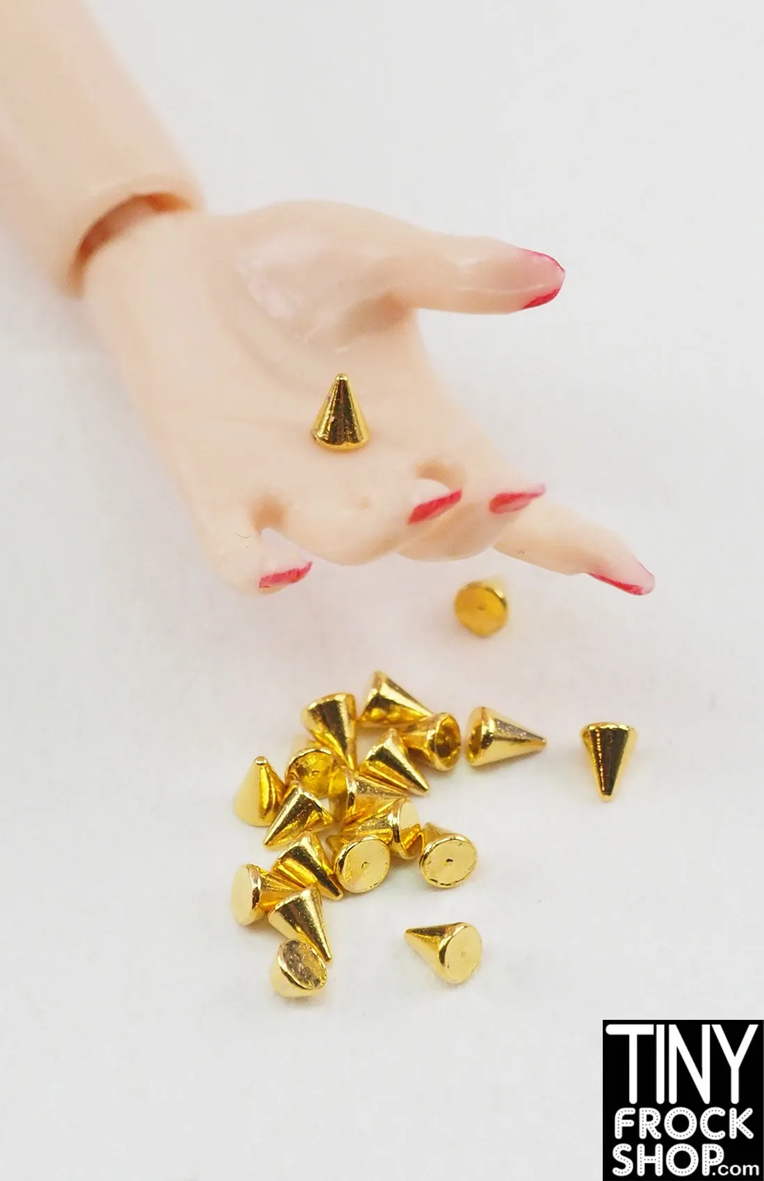 12" Fashion Doll Mini Metal Punk Cone Spike Rivets - More Sizes