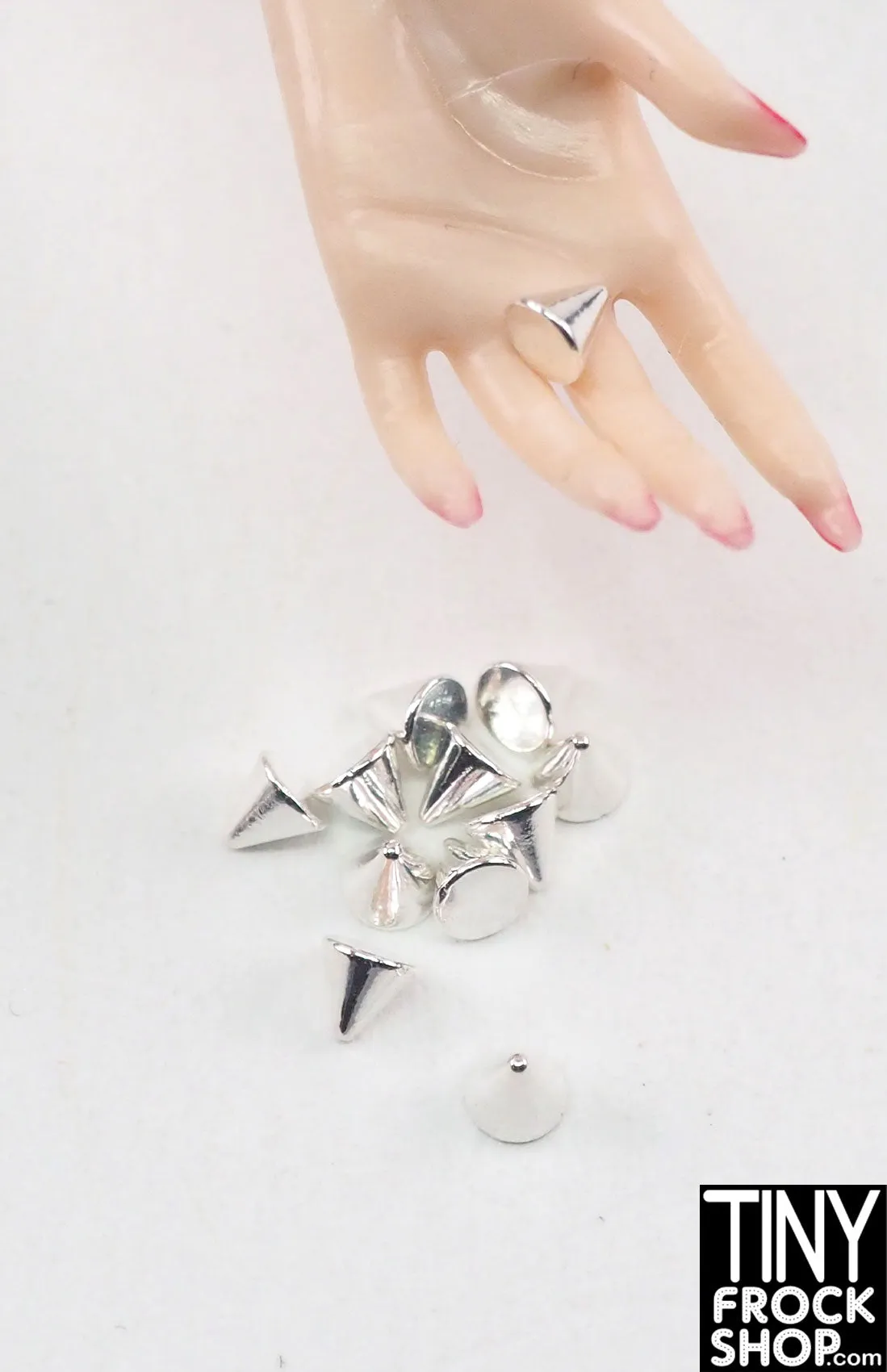 12" Fashion Doll Mini Metal Punk Cone Spike Rivets - More Sizes