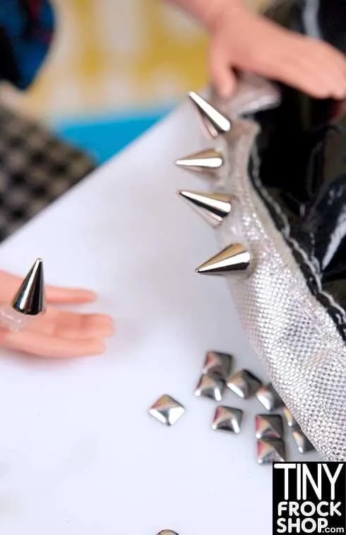 12" Fashion Doll Mini Metal Punk Cone Spike Rivets - More Sizes