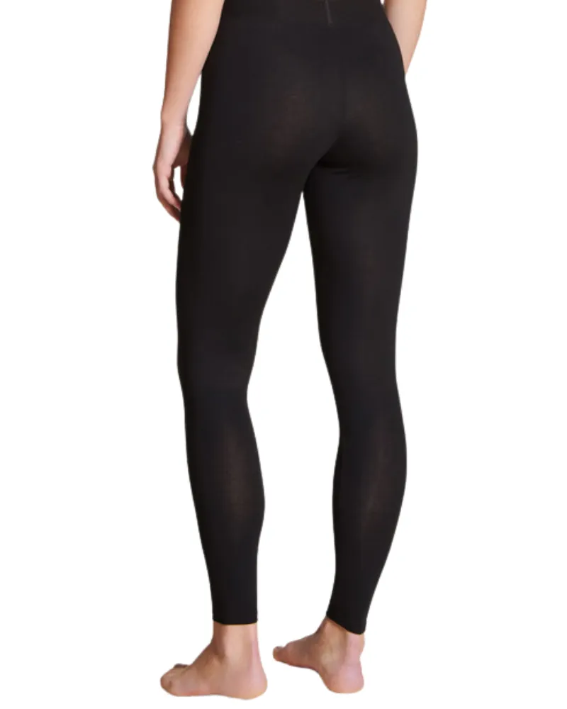 27138 #992 Black Elastic Cotton Leggings