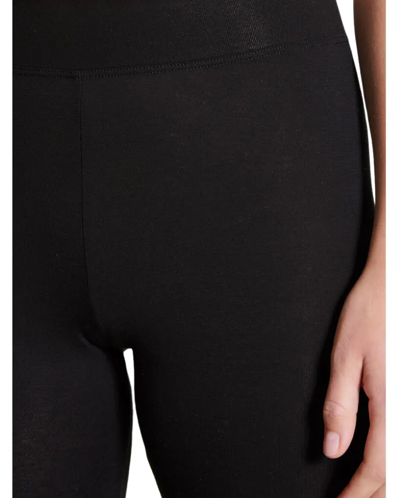 27138 #992 Black Elastic Cotton Leggings