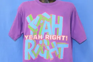 90s Yeah Right Block Letter Typeface Purple t-shirt Extra Large