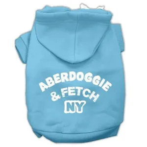 Aberdoggie NY Screenprint Pet Hoodies Baby Blue Size XXXL (20)