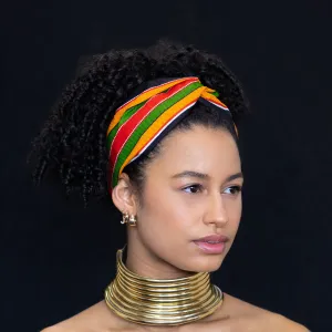 African print Headband - Adults - Hair Accessories - Black / Pan African kente