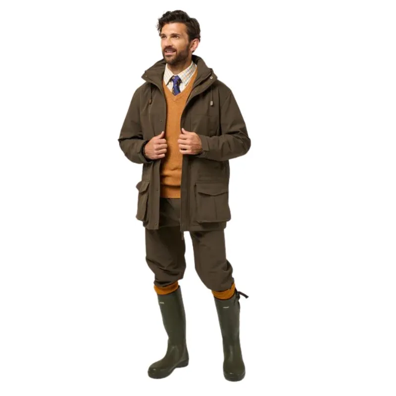 Alan Paine Lockwood Men's Shooting Coat In Olive - Shooting Fit