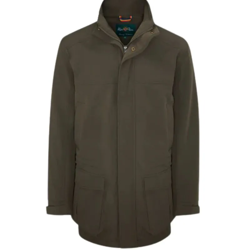 Alan Paine Lockwood Men's Shooting Coat In Olive - Shooting Fit
