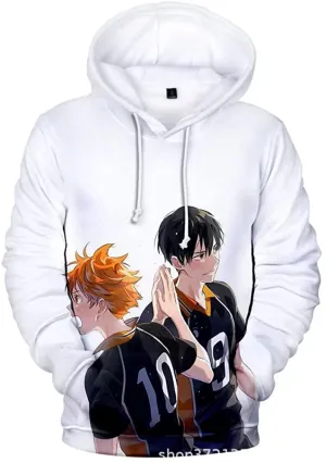 Anime Haikyuu Hoodie - Shoyo Hinata Tobio Kageyama Unisex Hooded Sweatshirt