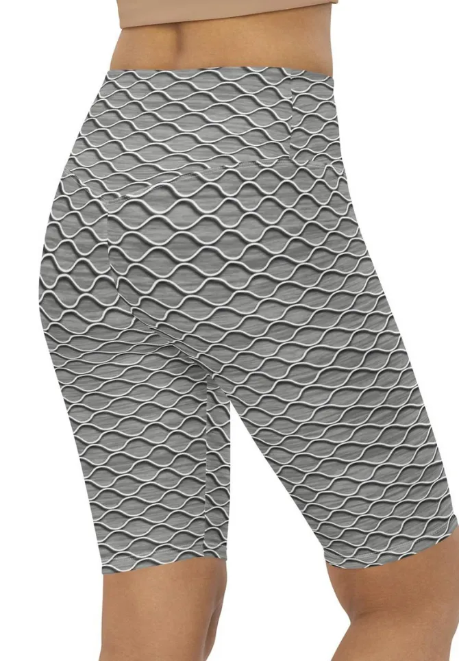 Anti Cellulite Pattern Biker Shorts