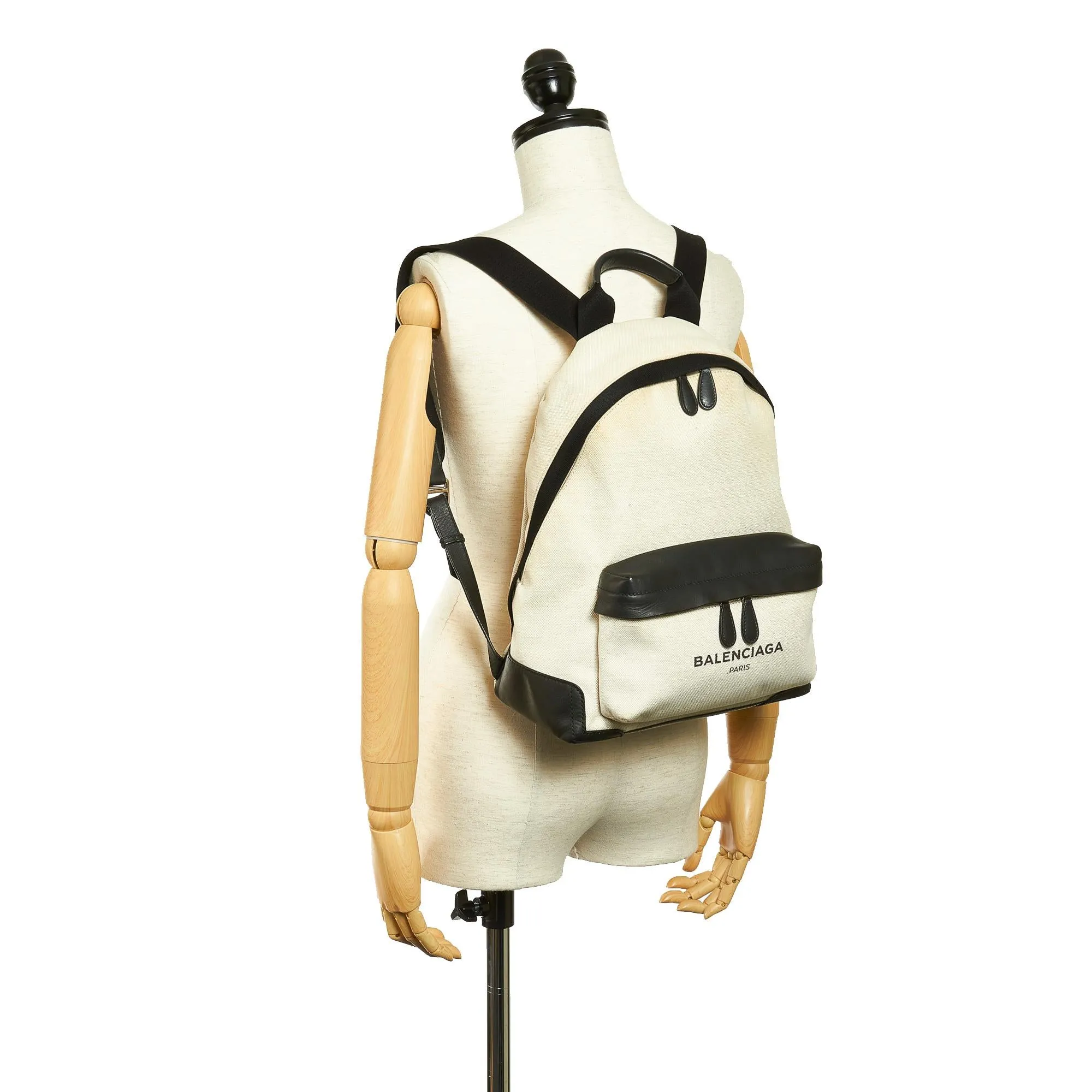 Balenciaga Navy Canvas Backpack (SHG-27019)