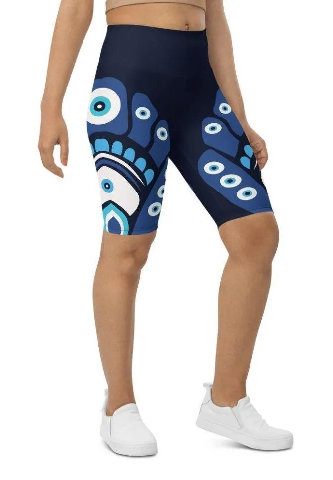 Blue Eye Biker Shorts