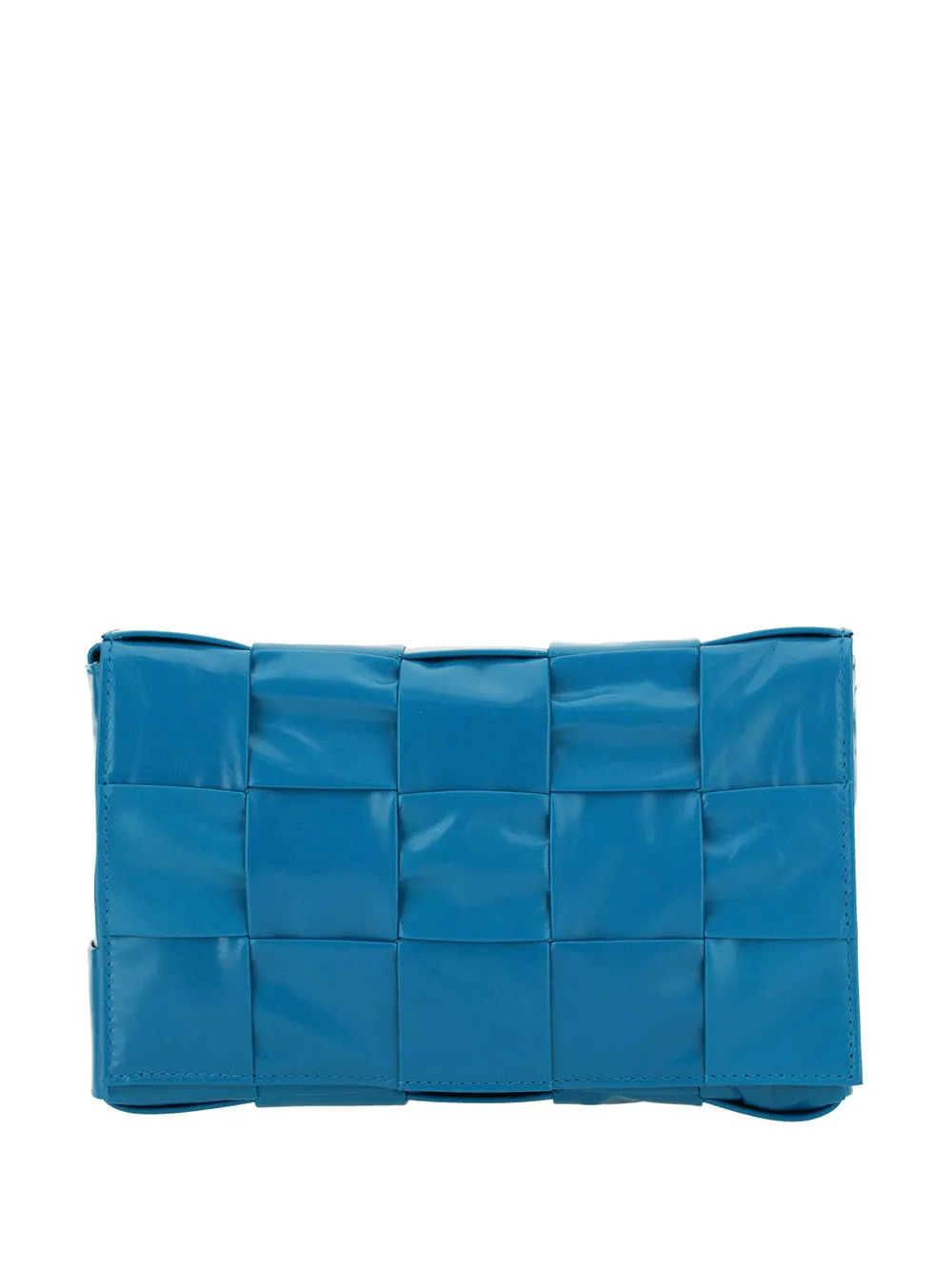 Bottega Veneta Cassette Shoulder Crossbody Bag Blue Calfskin Leather