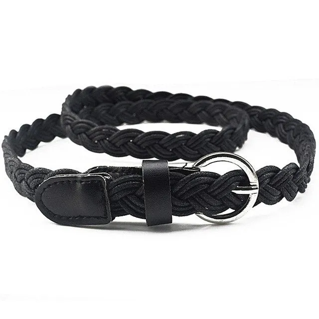 Braid Belt Slim Waistband Girdle Womens Weave Belt New Style Braided Hemp Rope Female Belt For Dress