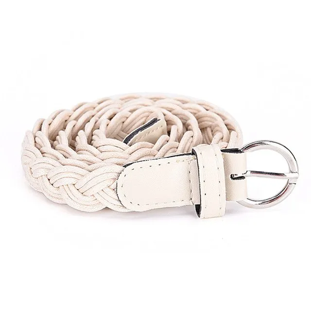 Braid Belt Slim Waistband Girdle Womens Weave Belt New Style Braided Hemp Rope Female Belt For Dress