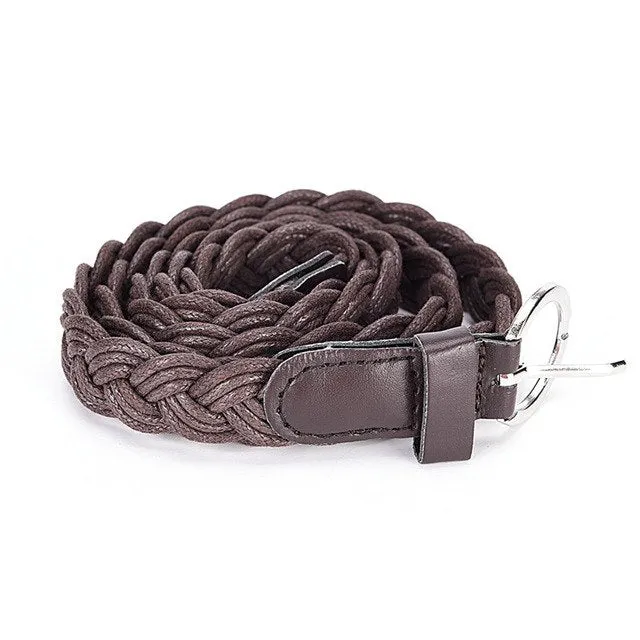 Braid Belt Slim Waistband Girdle Womens Weave Belt New Style Braided Hemp Rope Female Belt For Dress