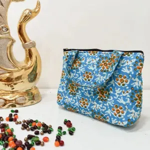 Bristlefront everyday handy bags Blue with Orange Color(Extra Inner Zip)