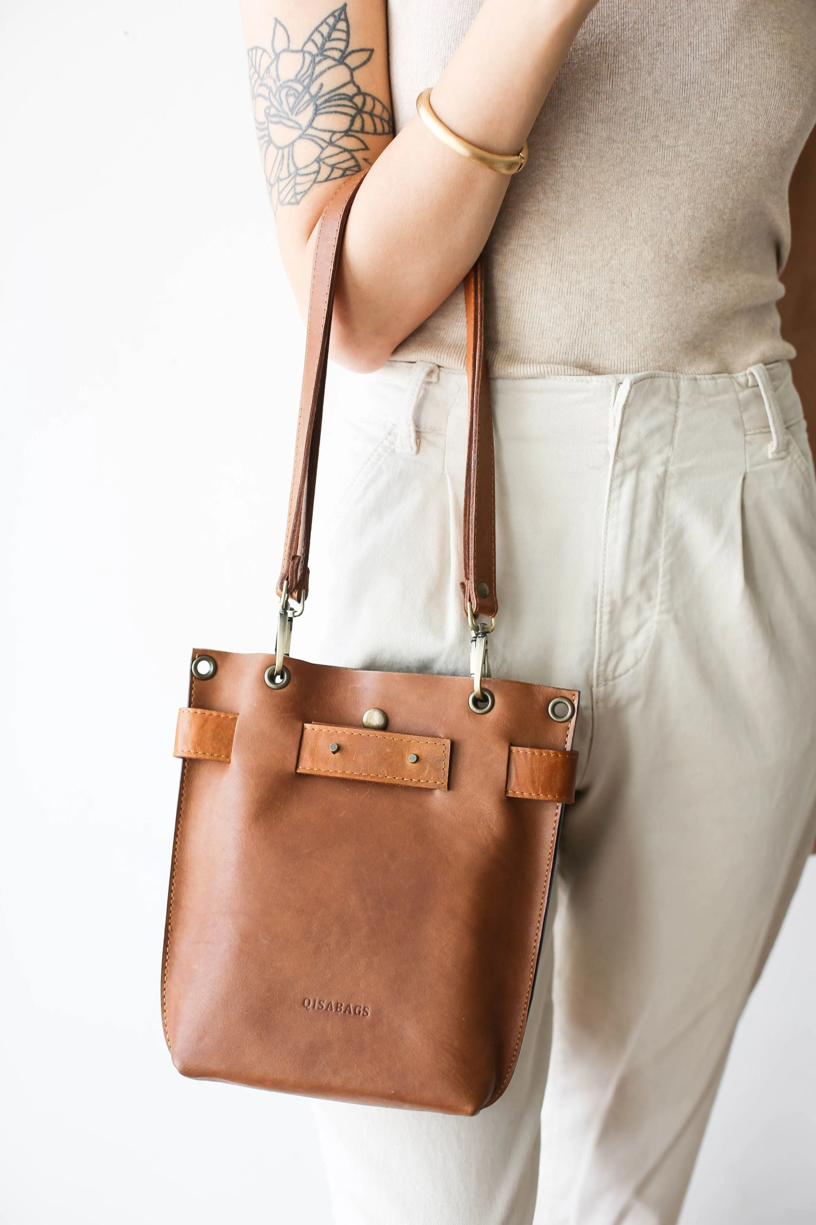 Brown Minimal Leather Bag