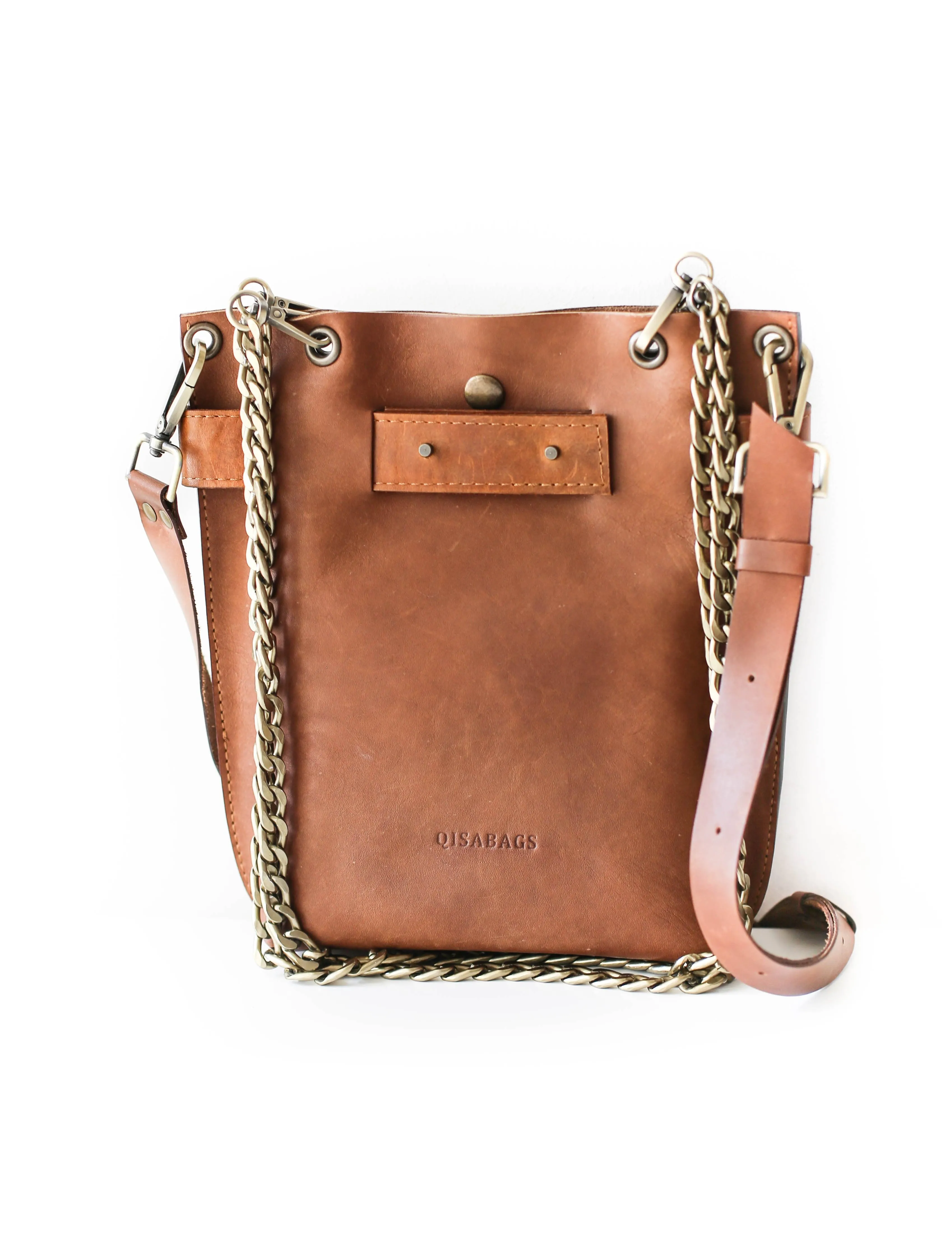 Brown Minimal Leather Bag