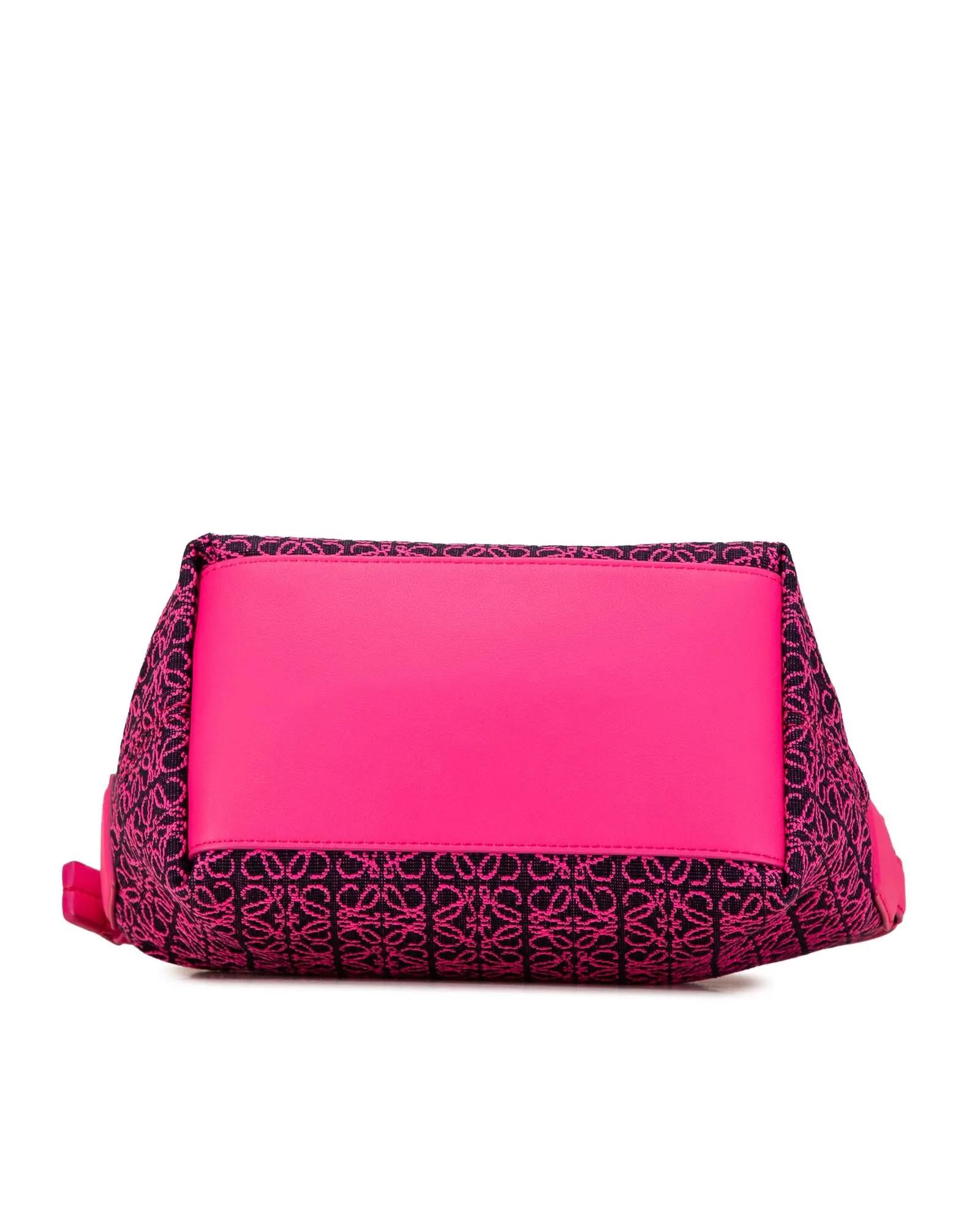Canvas and Leather Top Zip Handbag