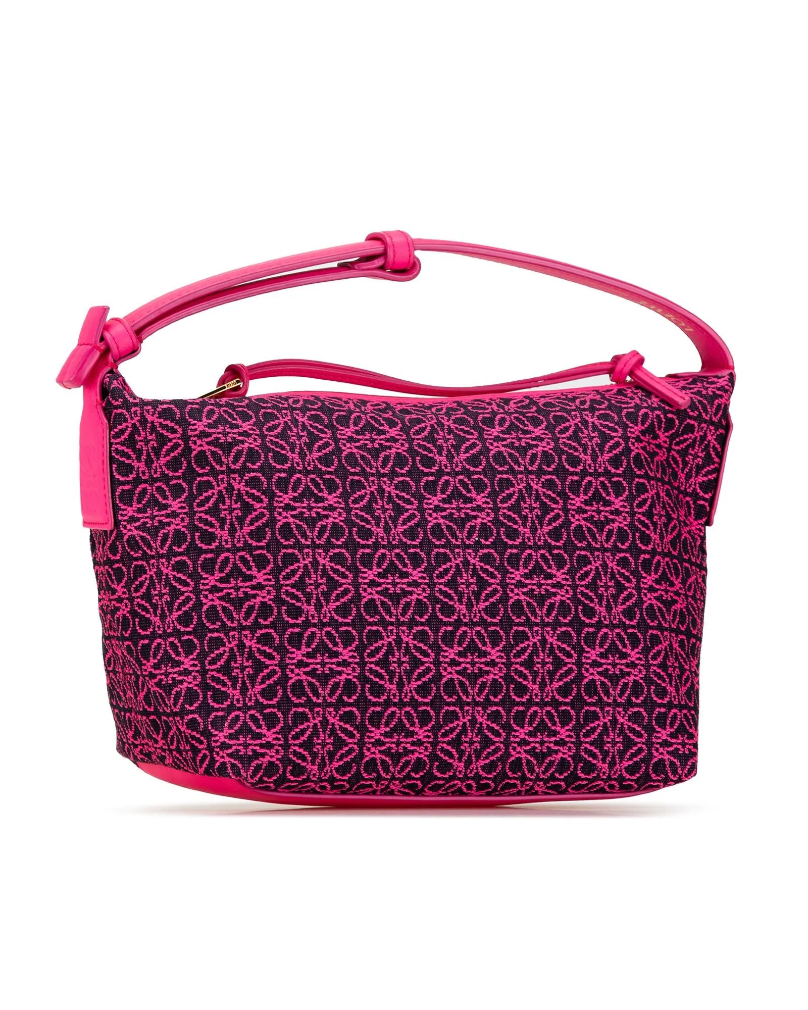 Canvas and Leather Top Zip Handbag
