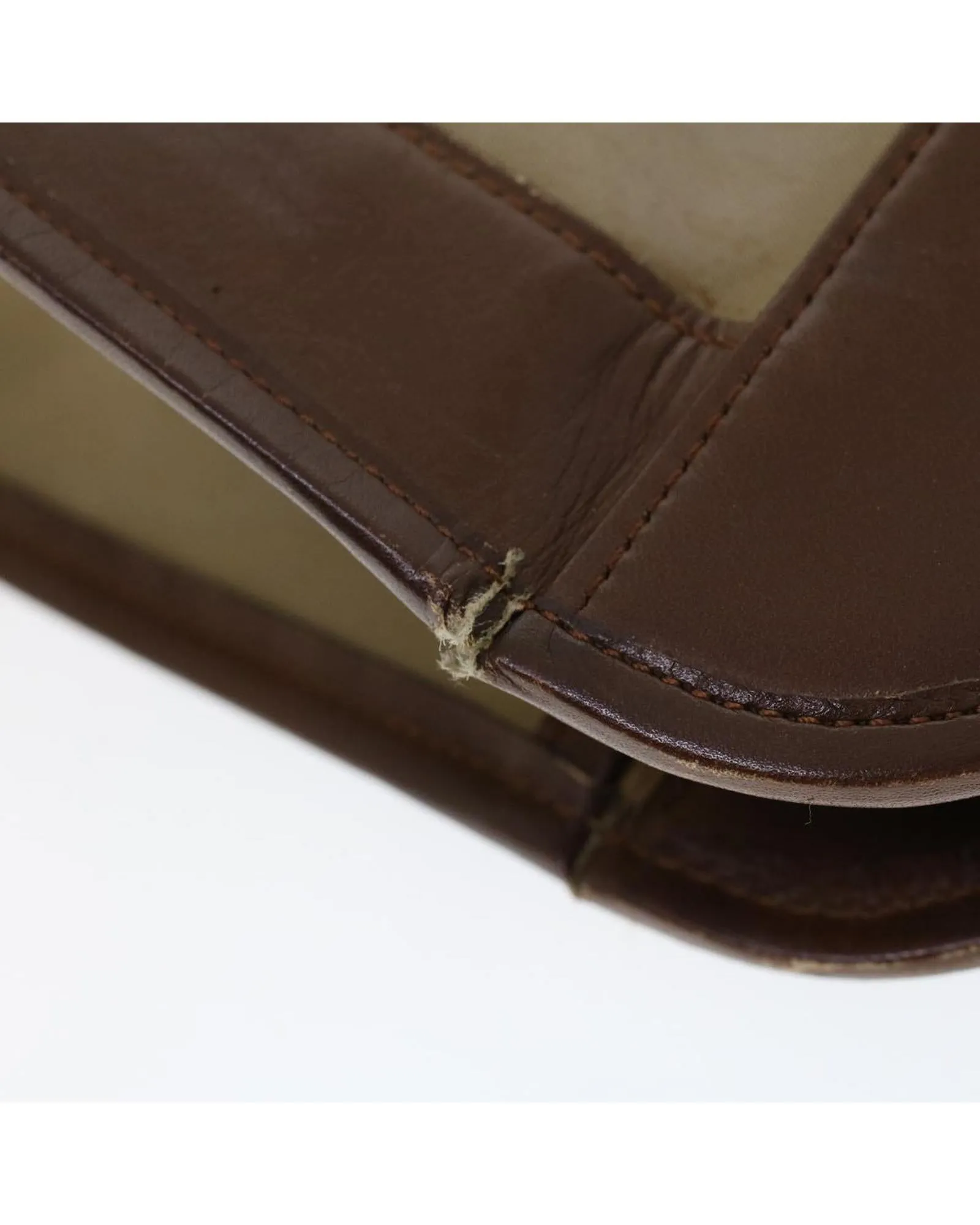 Canvas Leather Hand Bag Auth