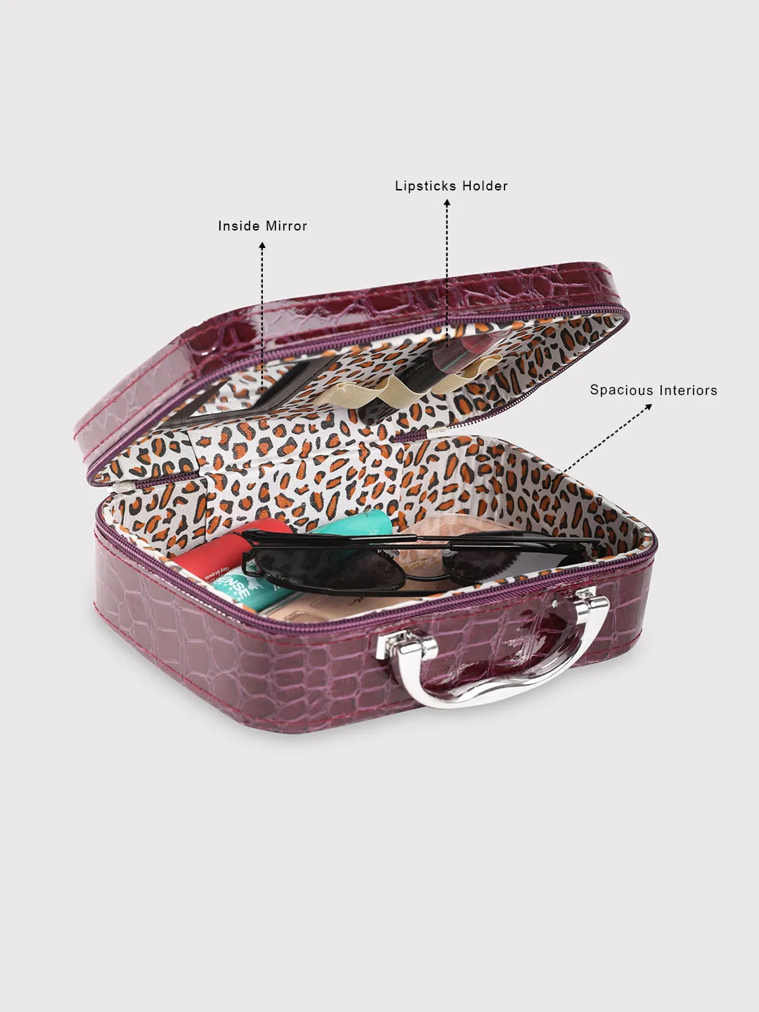 Caprese Cortney Vanity Case Small Purple
