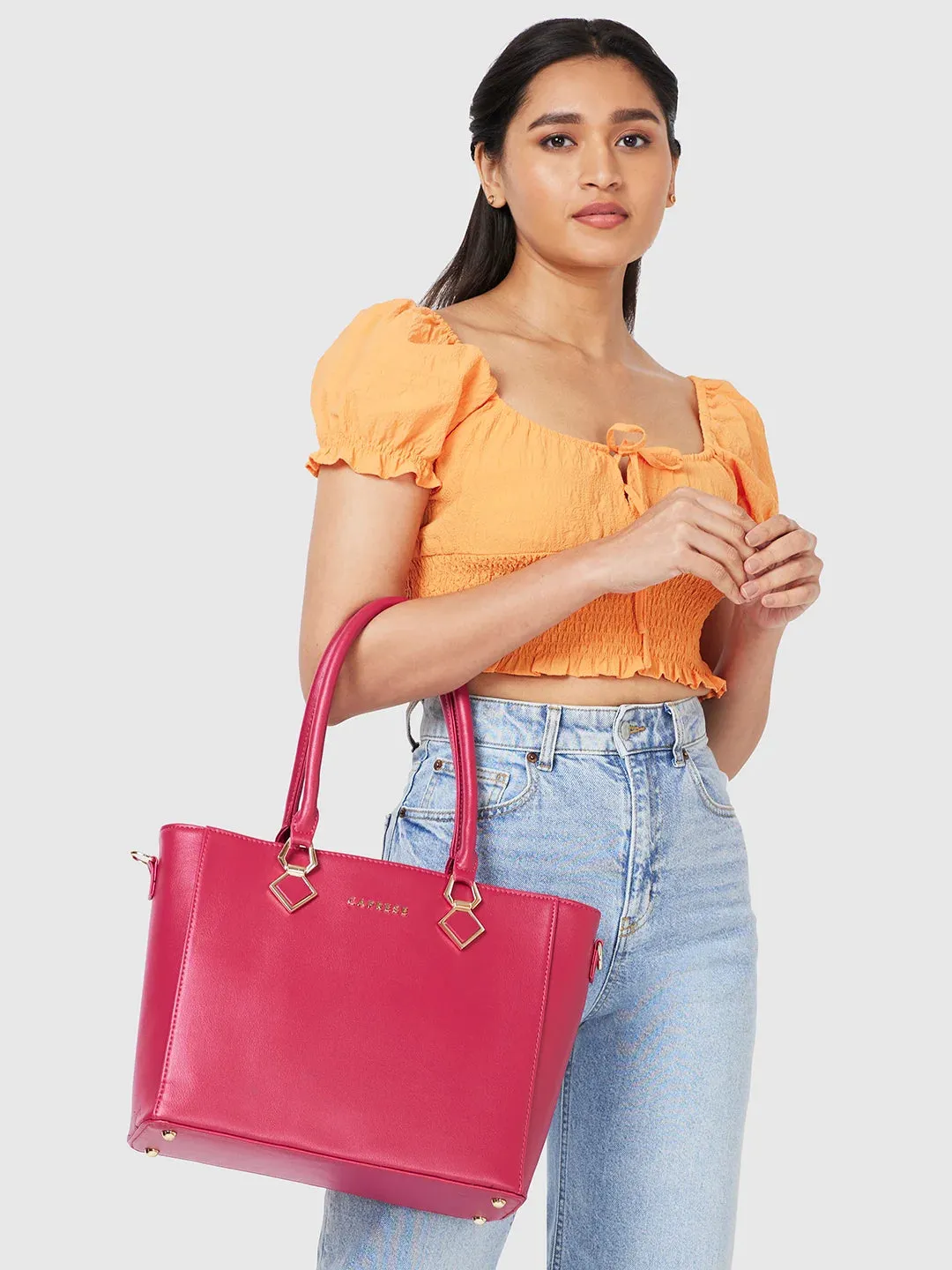Caprese Lydia Tote Medium Raspberry Pink