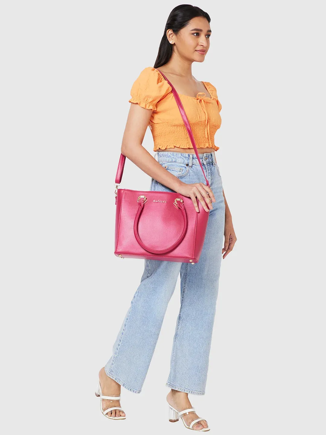 Caprese Lydia Tote Medium Raspberry Pink