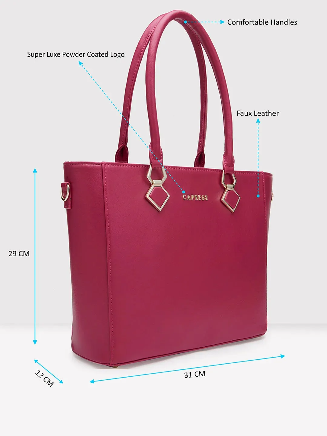 Caprese Lydia Tote Medium Raspberry Pink