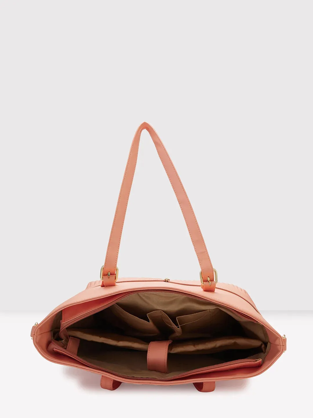 Caprese Marvel Laptop Tote Large Coral