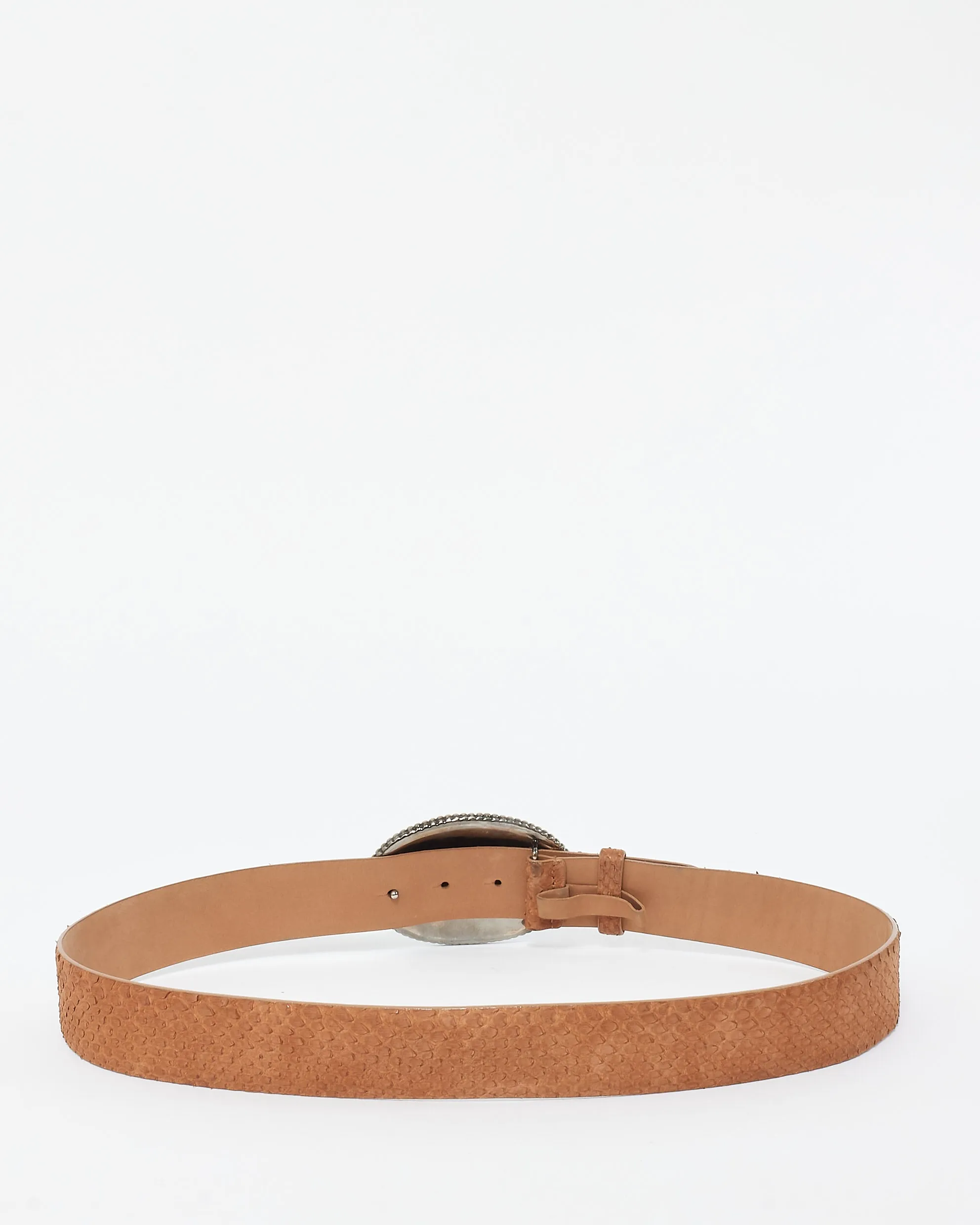 Chanel Vintage Brown Python Leather Western Style Belt - 90/36