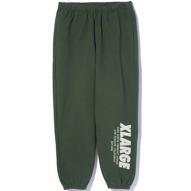 Chenille Logo Sweatpants Green