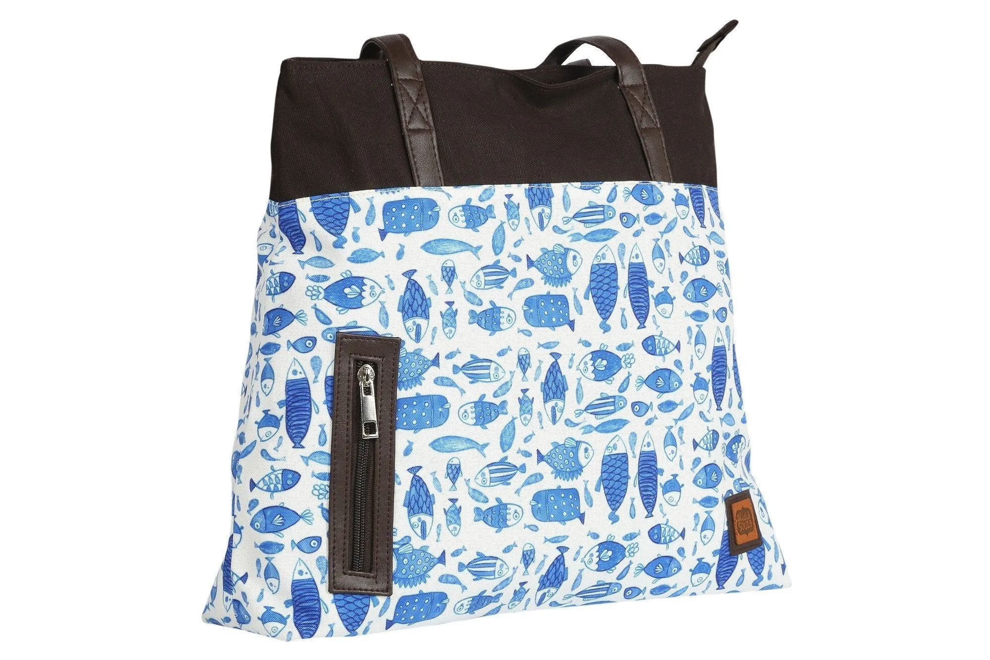 China-Blue Fish Tote Bag