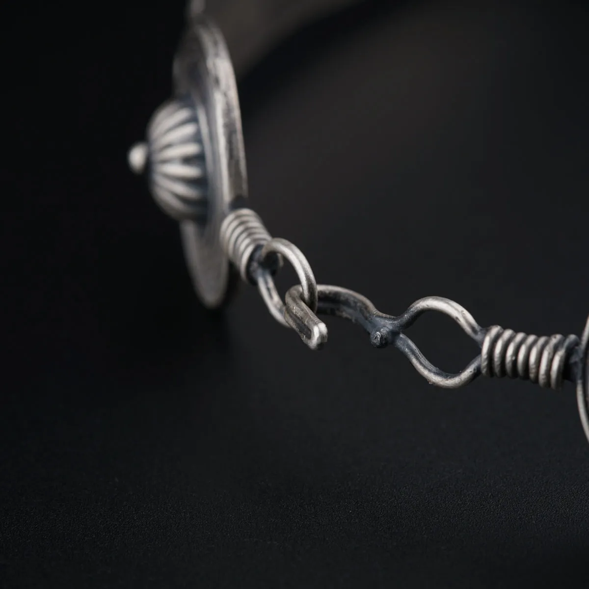 Chitaak: Silver Choker Necklace (Oxidised Finish)