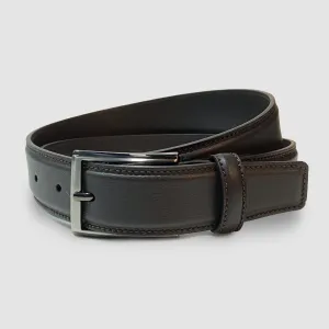 Classic Nappa Stitched belt Brown