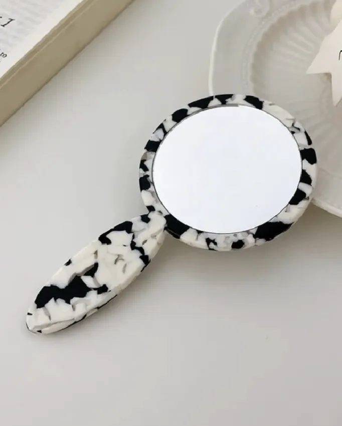 Compact Pocket Mirror with Handle