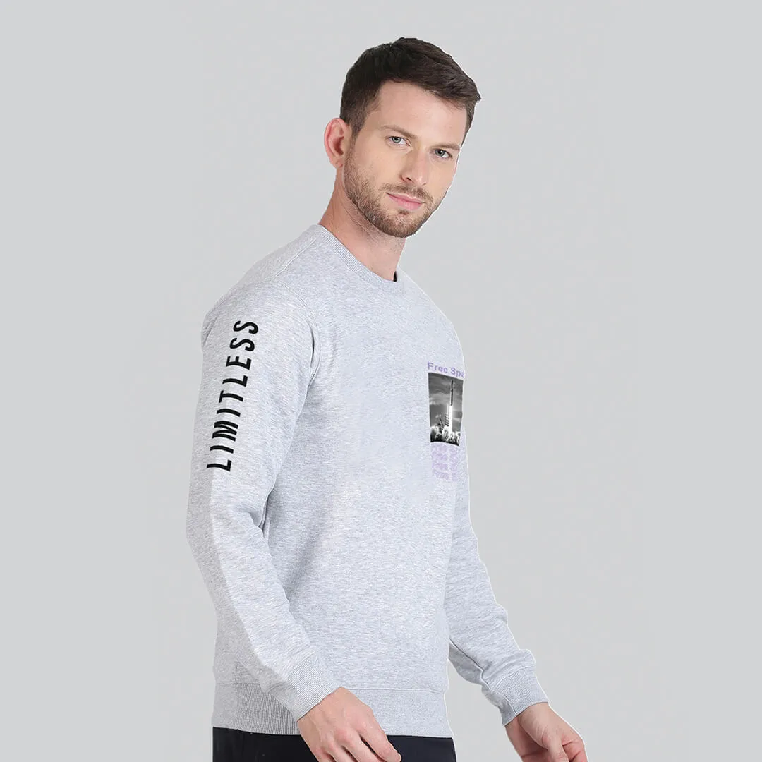 Crew Neck Sweatshirt - Heather Grey