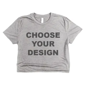 Custom Women's Cropped Flowy T-shirt