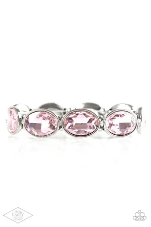 DIVA In Disguise Pink Rhinestone Bracelet - Paparazzi Accessories