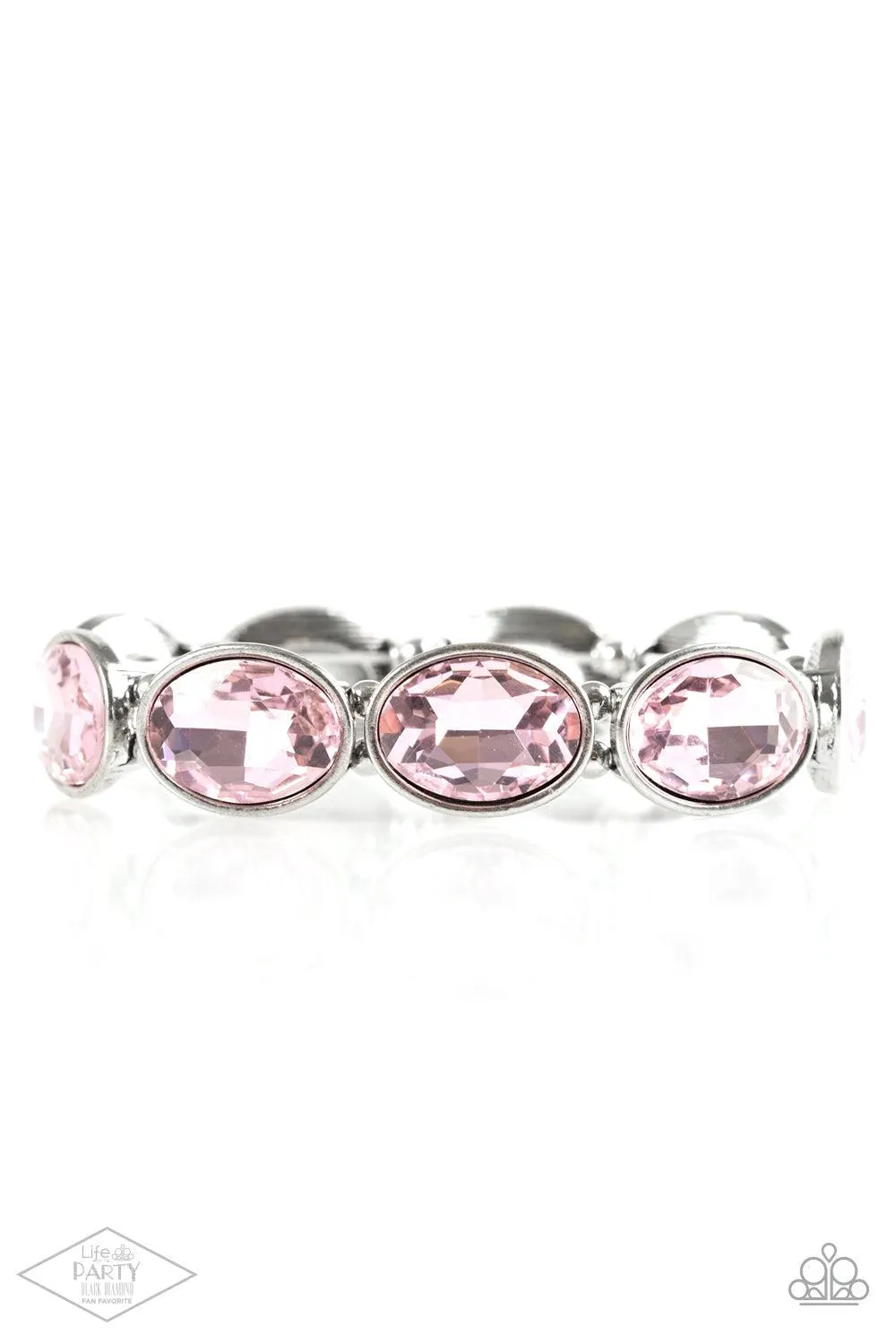 DIVA In Disguise Pink Rhinestone Bracelet - Paparazzi Accessories