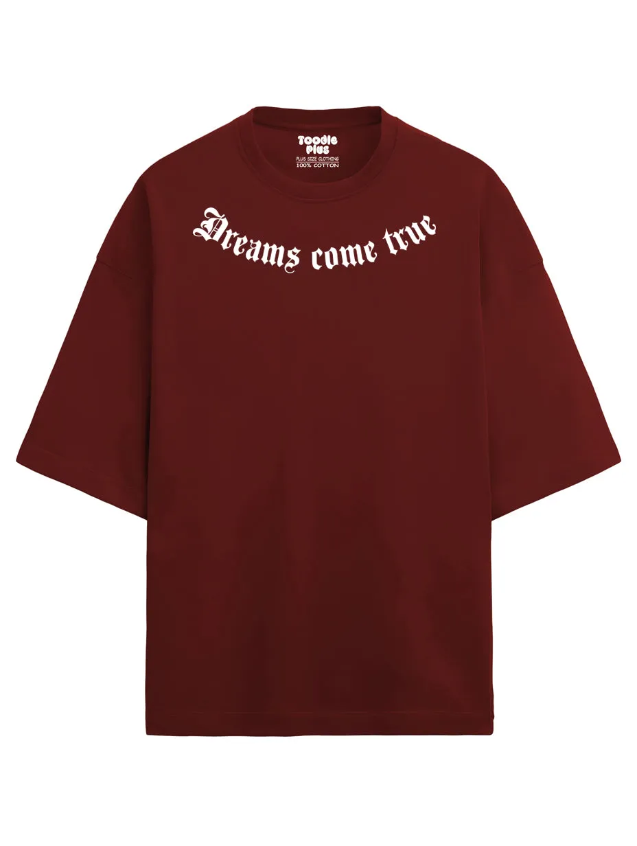 Dreams Come True Heavy Weight Plus Size Drop Shoulder T-shirt