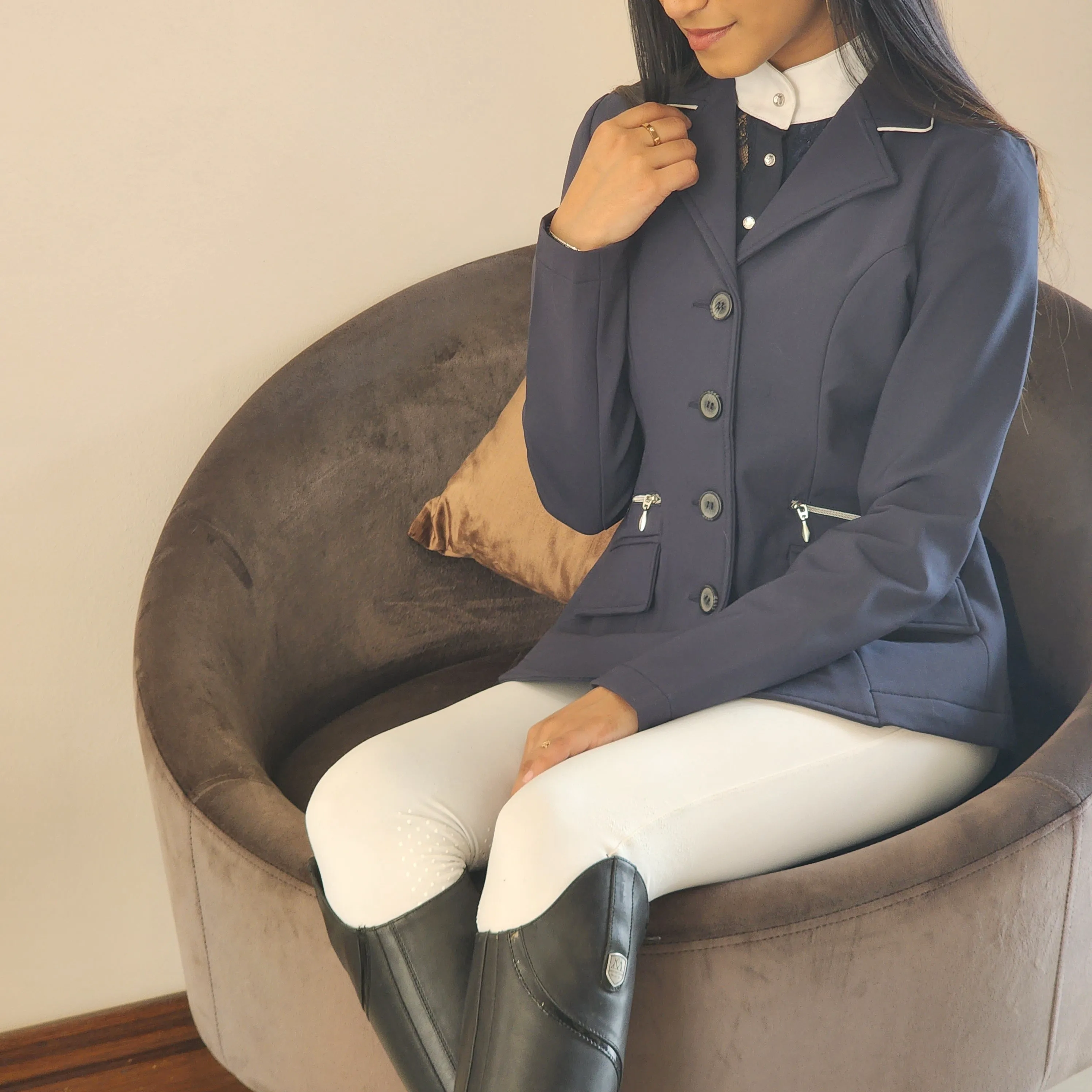 Equileisure Show Jacket - Piping and Zip