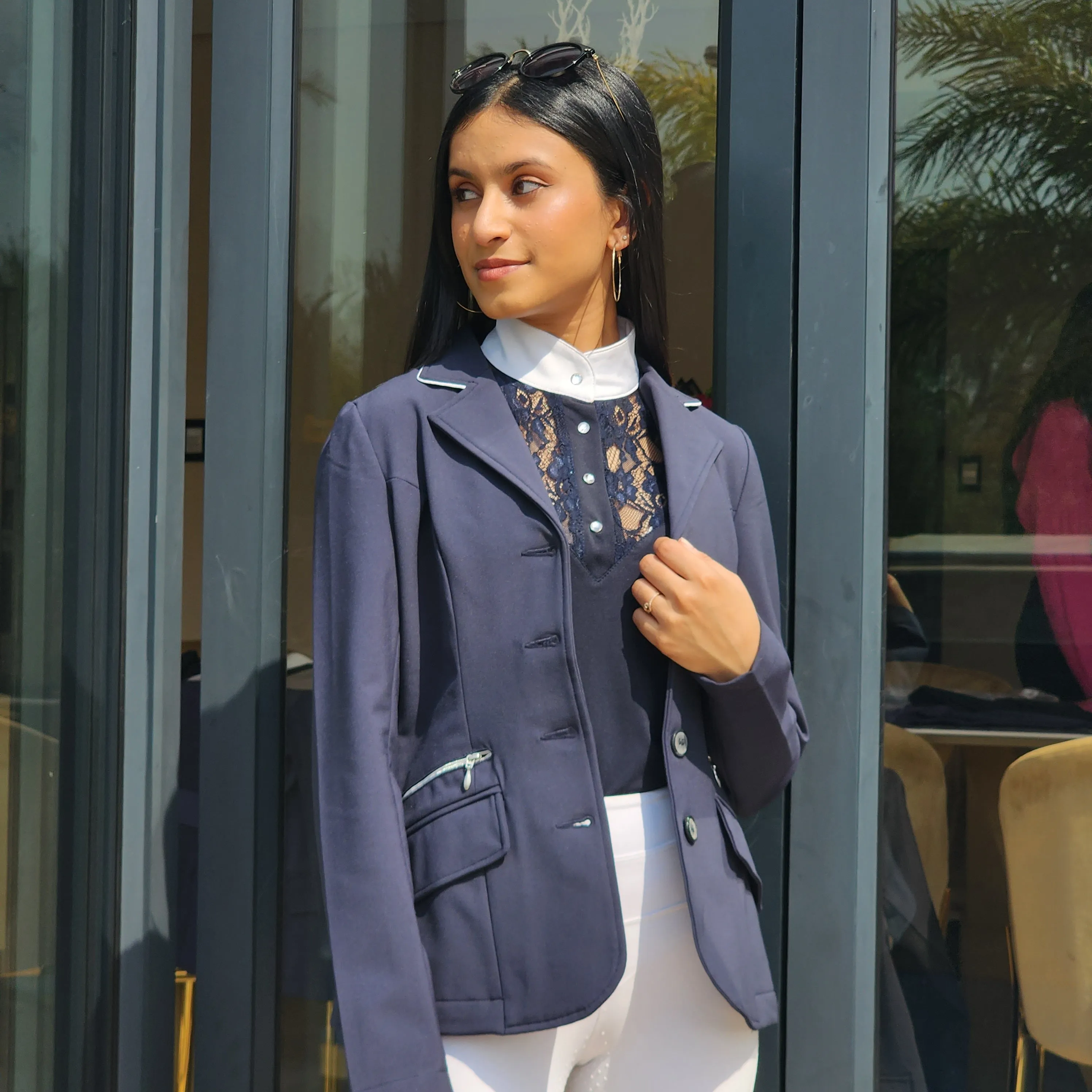 Equileisure Show Jacket - Piping and Zip