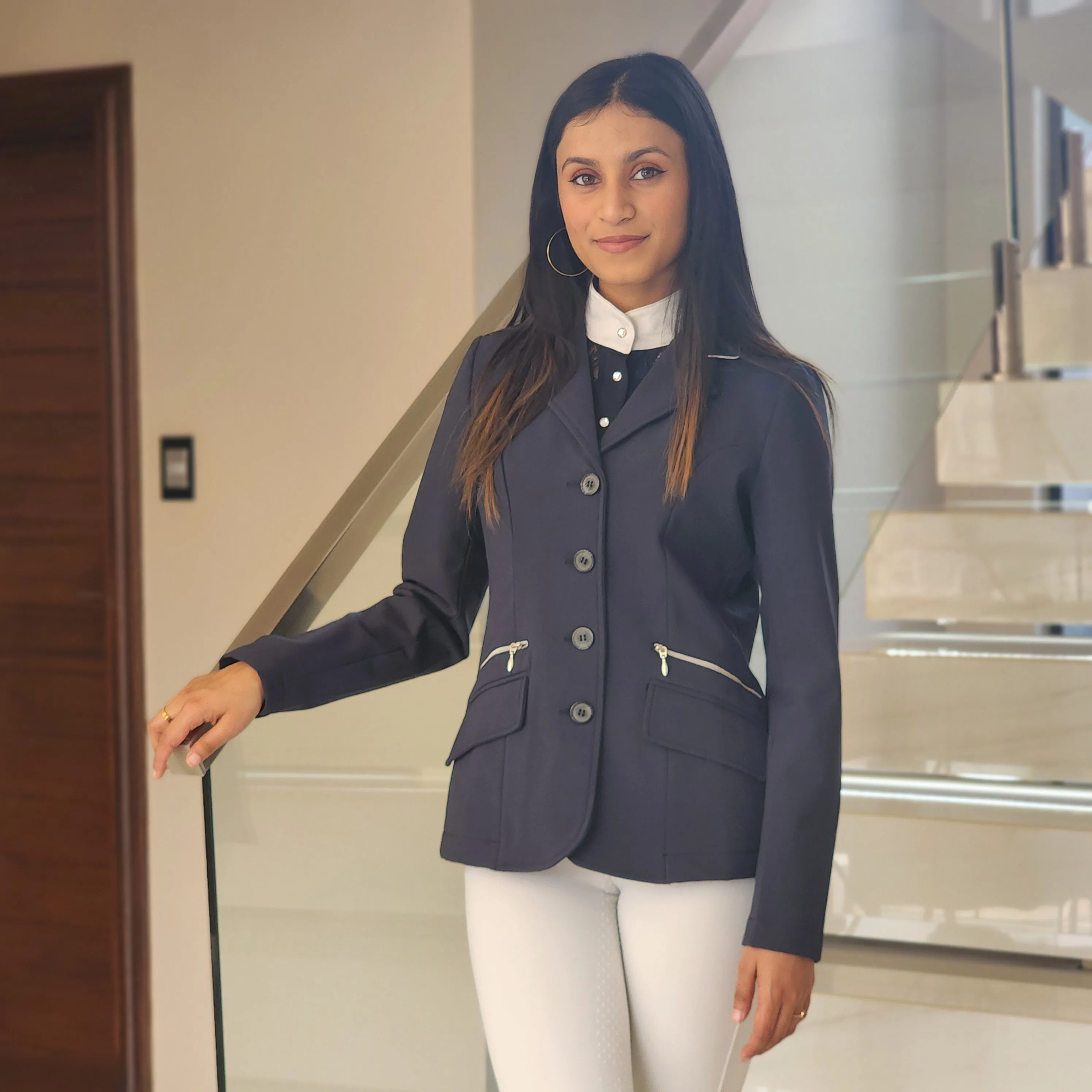 Equileisure Show Jacket - Piping and Zip