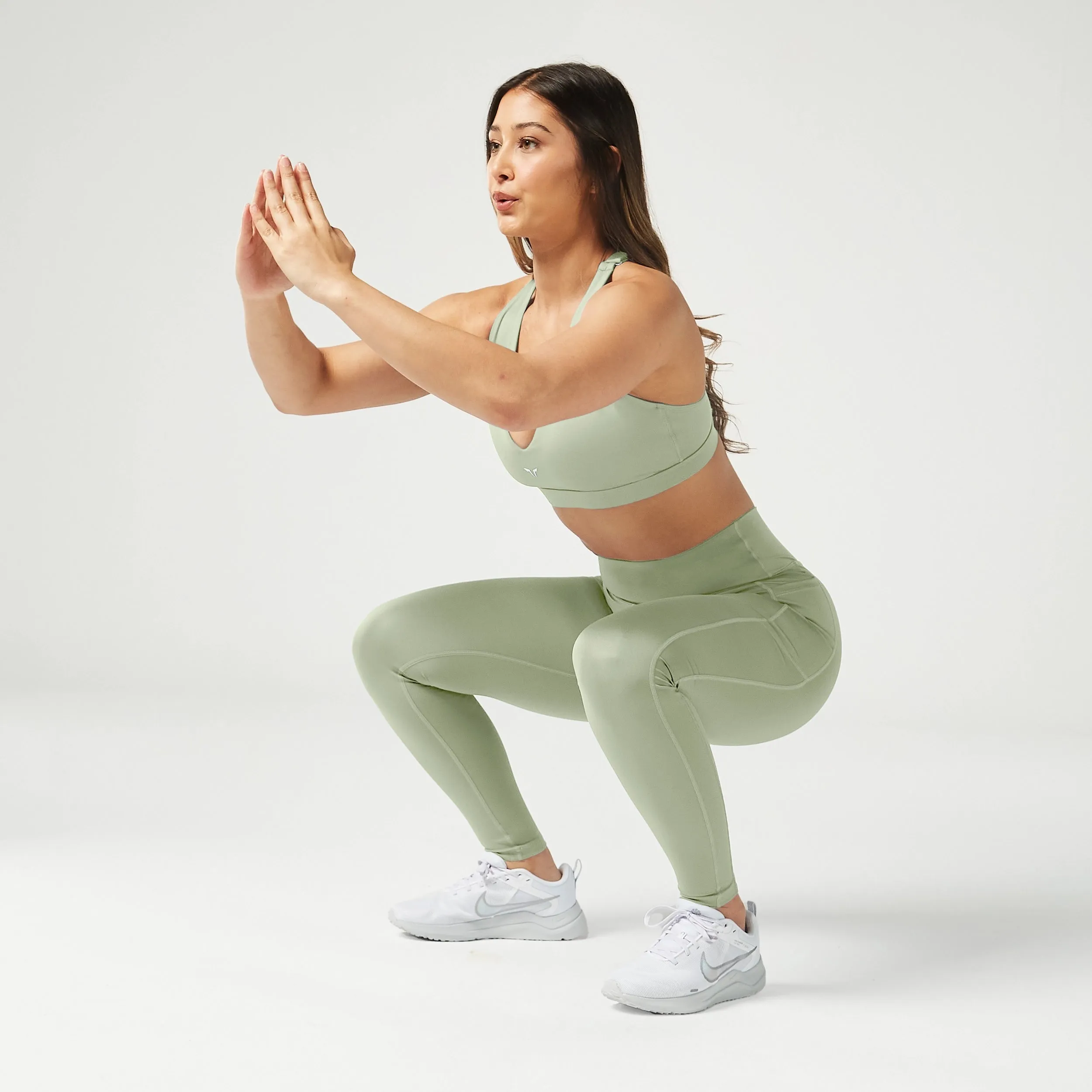 Essential High Waisted Leggings 27" - Desert Sage