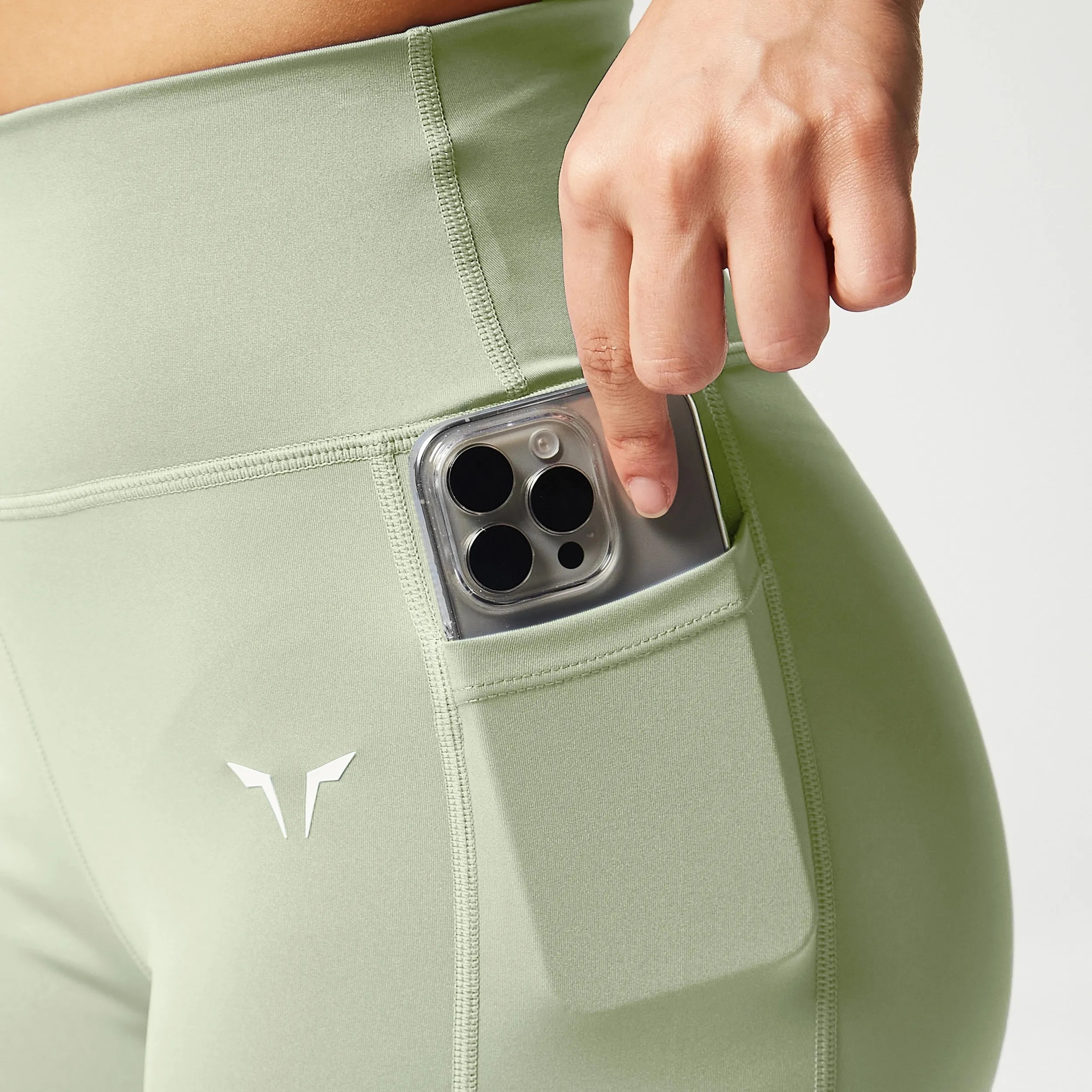 Essential High Waisted Leggings 27" - Desert Sage