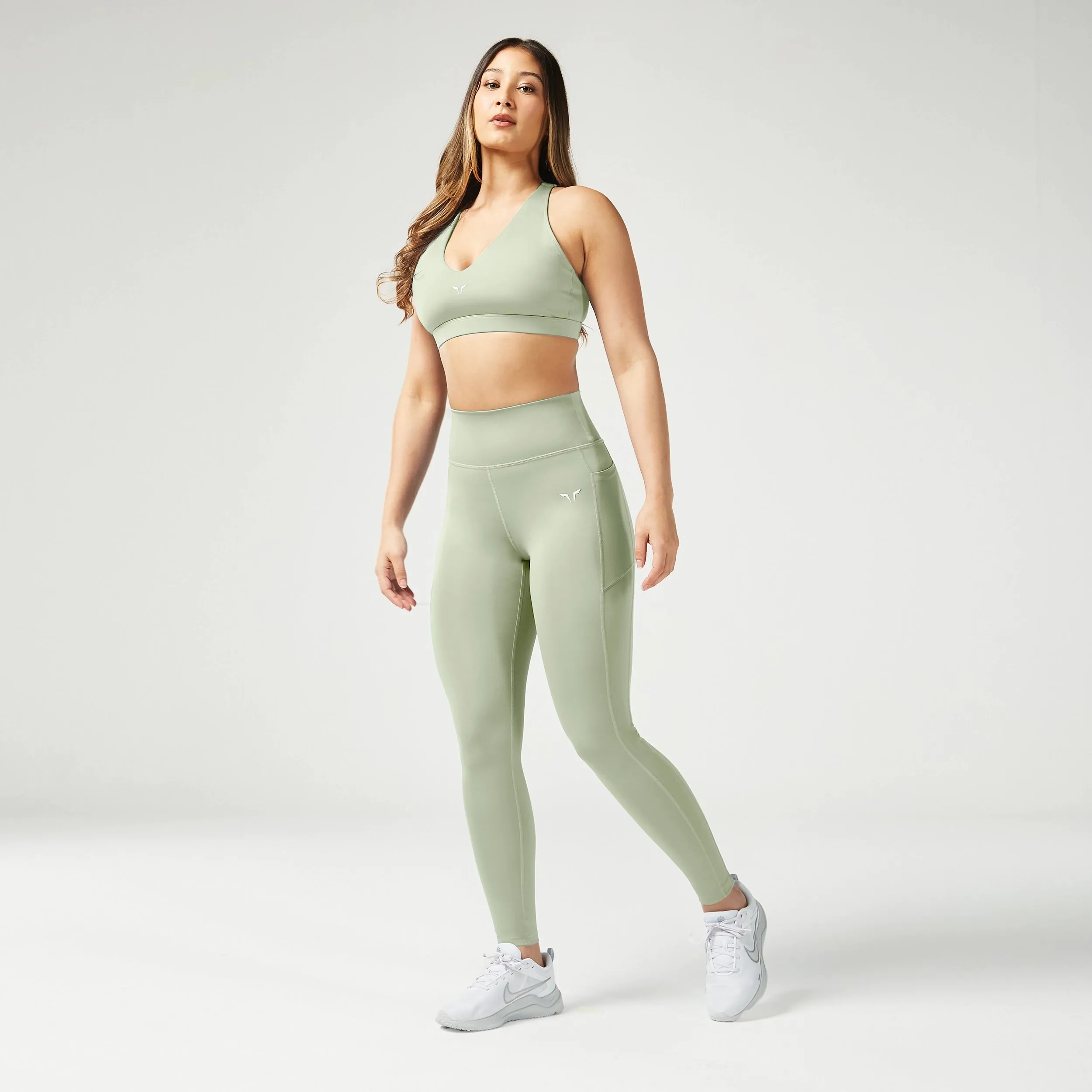 Essential High Waisted Leggings 27" - Desert Sage